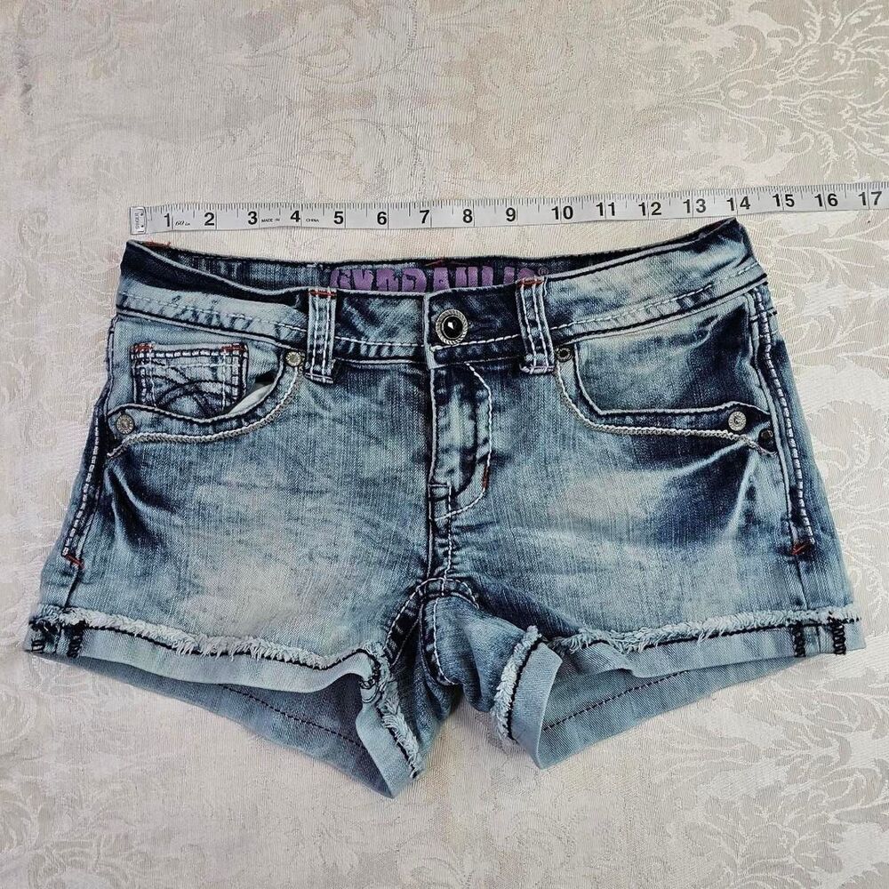 Hydraulic denim Shorts